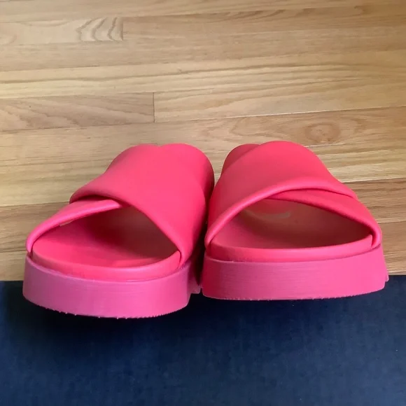 Sorel Leather Viibe Slide Sandal Red Glo/ Gum 16 SZ 9.5 - Picture 8 of 12